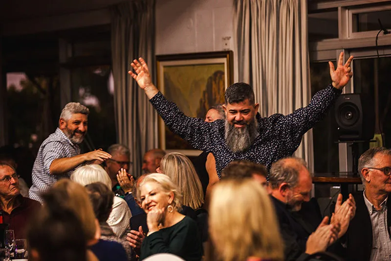 An Evertsdal member cheering at the awards evening